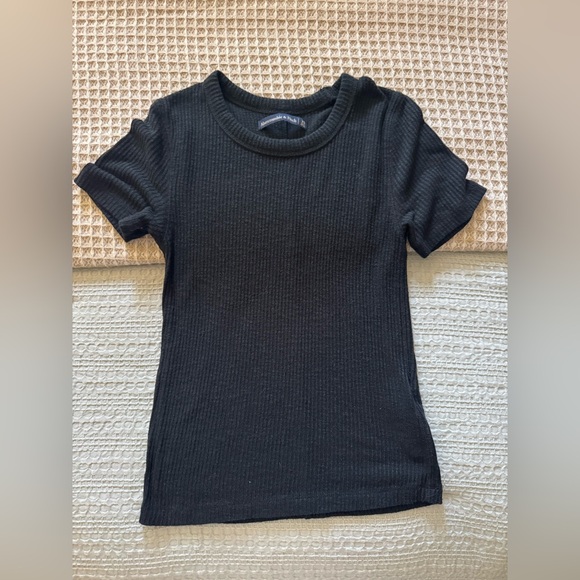 Abercrombie & Fitch Charcoal Ribbed Tee - Picture 1 of 2